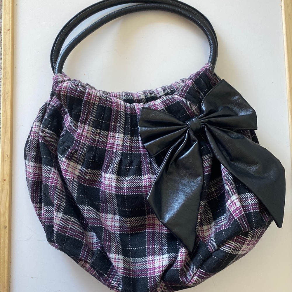 Cute flannel purse with bow!